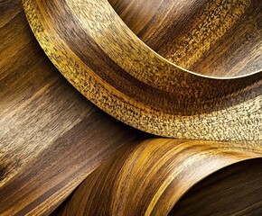 Poster - abstract close-up of layered wood textures with rich brown and gold tones showing intricate grain pa