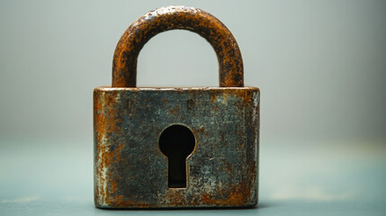 Poster - Abstract technology world cyber security privacy information network concept padlock protection digital network internet link on hi tech blue future background