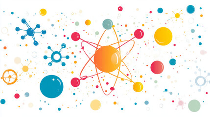 Poster - abstract healthcare icon digital medical medicine and science concept innovation technology molecula