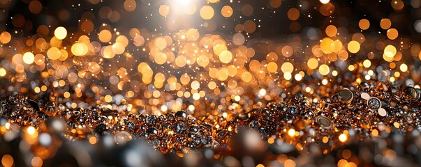 Poster - Wealth gold concept. Captivating golden glitter texture radiating brilliance and elegance in enchanting light.