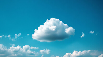 Poster - abstract cloud technology on dark blue with dots future concept big data modern internet business te