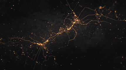 Poster - abstract map and digital template modern background for web page