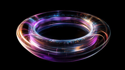 Poster - abstract technology ui futuristic concept circle hologram innovation on hi tech future design background