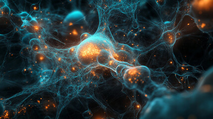 Poster - modern abstract network science connection technology line dot and graphic design. on hi tech future