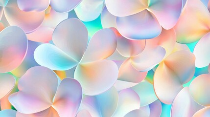 Wall Mural - Soft Pastel Petals with Iridescent Hues for Elegant Background