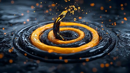 Poster - Vibrant Color Swirl, an abstract representation of time, blending hues in a dynamic flow, evoking movement and the passage of moments.