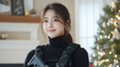 © Ari - Korean woman wearing black ribbed Turtlenecks with Airsoft Gear
