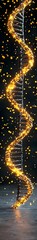 Poster - Intricate DNA Helix, a detailed close-up showcasing the complex structure of genetic material, highlighting its significance in biology and heredity.