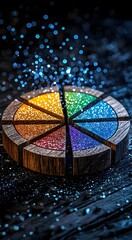 Poster - Vibrant Data Insights, a colorful pie chart visually illustrating data segmentation for clear understanding of market analysis.