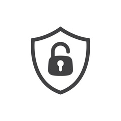 Poster - Secure icon in flat style. Privacy guarantee vector illustration on isolated background. Safety risk sign business concept.