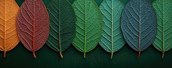 Poster - Plane tree abstract background idea. A vibrant display of colorful leaves showcasing the beauty of nature's palette.