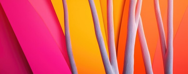 Aufkleber - Plane tree abstract background idea. Vibrant abstract background with colorful layers and soft textures creating a modern look.