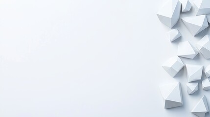 Poster - this abstract background showcases a lively mix of white and grey geometric shapes, giving a feeling