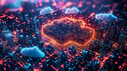 Poster - A depiction of businesses leveraging serverless cloud computing to boost innovation and cut down on operational expenses.