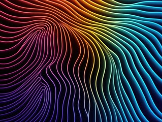 Poster - Dynamic wave patterns in vibrant colors abstract artwork digital medium visual art environment artistic viewpoint