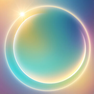 Hyber realistic photo of A holographic pastel-colored gradient sphere in green, and yellow,abstract, illustration, vector, modern,