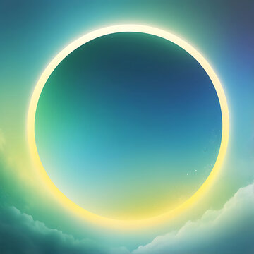 Hyber realistic photo of A holographic pastel-colored gradient sphere in green, and yellow,abstract, illustration, vector, modern,