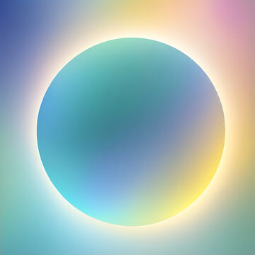 Hyber realistic photo of A holographic pastel-colored gradient sphere in green, and yellow,abstract, illustration, vector, modern,