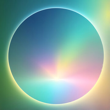 Hyber realistic photo of A holographic pastel-colored gradient sphere in green, and yellow,abstract, illustration, vector, modern,