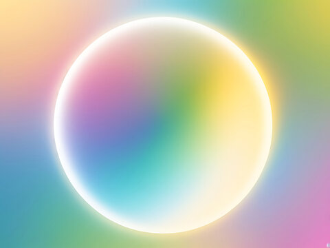 Hyber realistic photo of A holographic pastel-colored gradient sphere in green, and yellow,abstract, illustration, vector, modern,