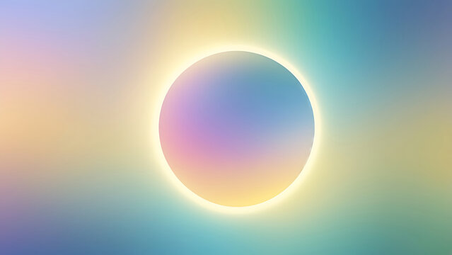 Hyber realistic photo of A holographic pastel-colored gradient sphere in green, and yellow,abstract, illustration, vector, modern,