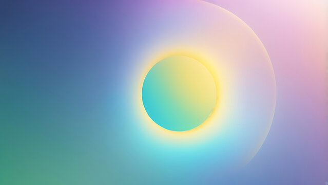 Hyber realistic photo of A holographic pastel-colored gradient sphere in green, and yellow,abstract, illustration, vector, modern,