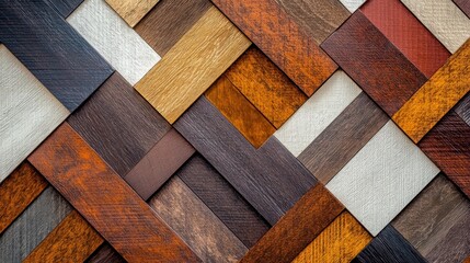 Layered Geometric Wood Texture with Modern Patterns and Warm Tones,This photo captures a modern layered wood texture arranged in a geometric pattern, with clean lines and alternating tones.