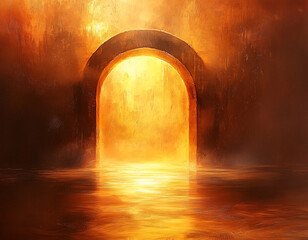 Canvas Print - Golden Archway