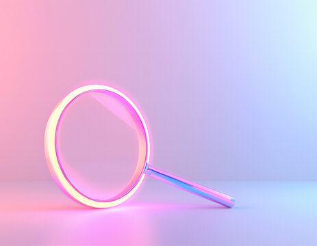 Neon Magnifying Glass