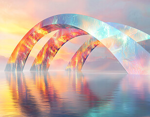 Wall Mural - Sunset Arches