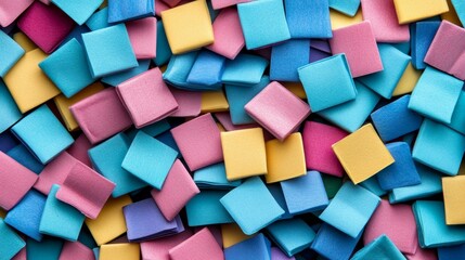 Poster - Colorful Brainstorming Abstract Background of Scattered Notes for Marketing and Creative Concepts.