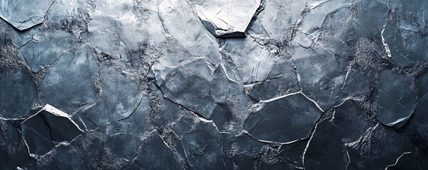 Poster - Dark slate stone texture creates a dramatic backdrop