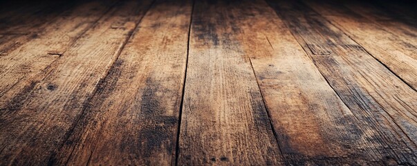 Aufkleber - Wooden planks creating a textured surface with light and shadow effects