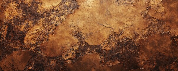 Poster - Brown textured stone wall creating dramatic background