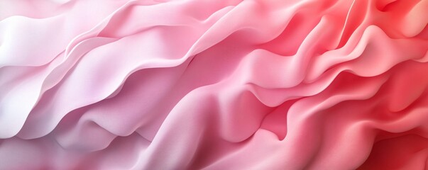Poster - Pink and red abstract flowing cloth background creating soft smooth waves