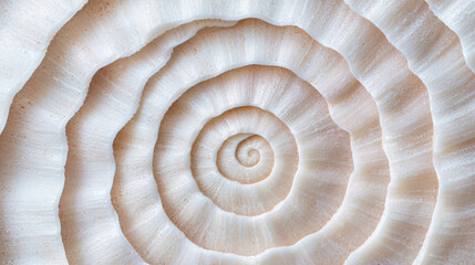 Aufkleber - Close-Up of a Beautifully Detailed Spiral Shell with Soft Background Texture