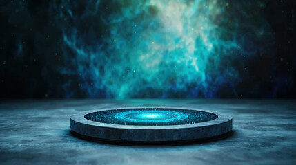 Wall Mural - cosmic observatory floating in deep space with stunning visual effects