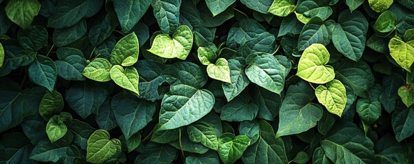 Aufkleber - Green leaves creating a natural background texture