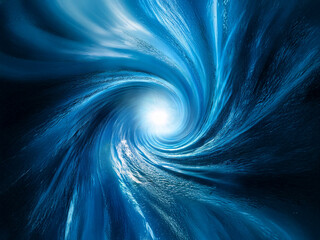 Leinwandbilder - A swirling vortex of deep blues and bright light at its center.  The energy is intense, suggesting a powerful, otherworldly event or passage.