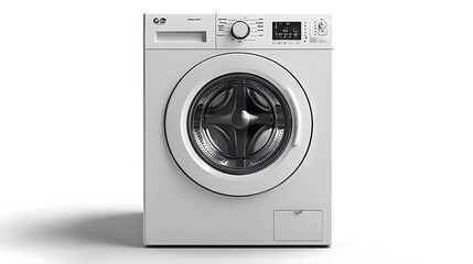 Modern White Washing Machine, Clean and Efficient Laundry Appliance