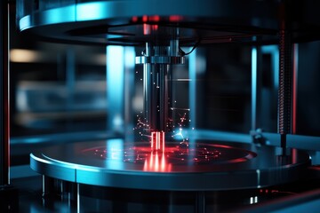Poster - Advanced technology in action during a high-tech manufacturing process in a workshop