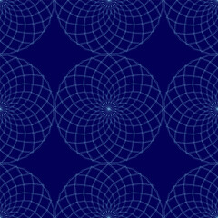 Poster - Blue pattern of circles. The circles are blue and are arranged in a grid