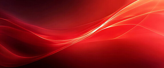 Poster - Abstract red glowing wave background. (1)