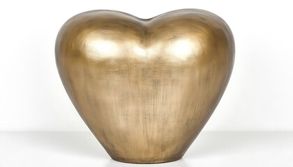 Wall Mural - Gold heart-shaped decorative object.