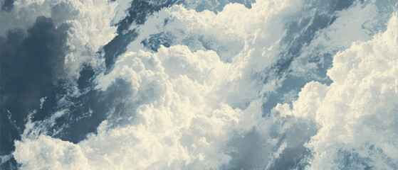 Aufkleber - Gentle cloud formations create an ethereal texture for artistic backgrounds and designs
