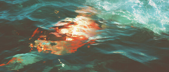 Aufkleber - Overlay texture featuring abstract light rays creating a dynamic visual effect