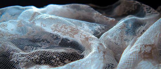 Poster - Delicate lace overlay texture perfect for backgrounds and design projects