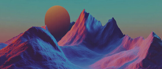 Poster - Soft pastel gradient blends create a calming 3d abstract background for creative use