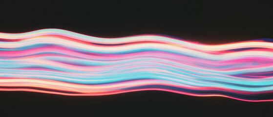 Poster - Vivid glowing neon lines creating a mesmerizing effect on a dark backdrop for dynamic aesthetics