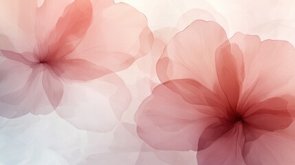 Poster - A close up of two pink flowers with a white background